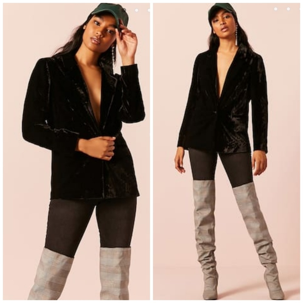NEW velvet black blazer